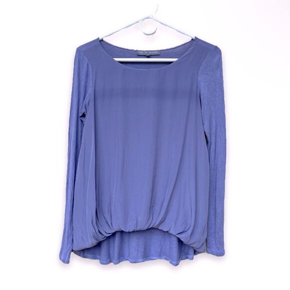 LOLA & SOPHIE | Silk Front Faux Wrap Sleeved Top (XS) - Picture 1 of 4